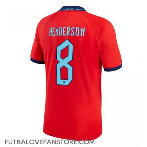 Anglicko Jordan Henderson #8 Vonkajší futbalový dres MS 2022 Krátky Rukáv